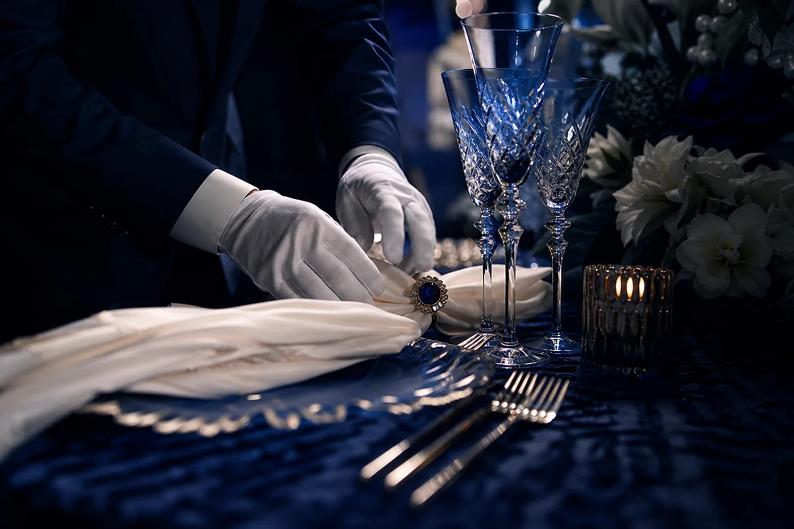 Midnight Milestone tablescape