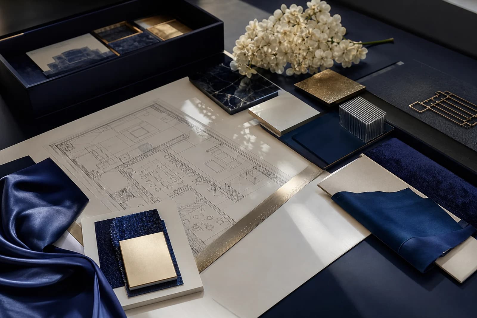 Sapphire event palette and material study